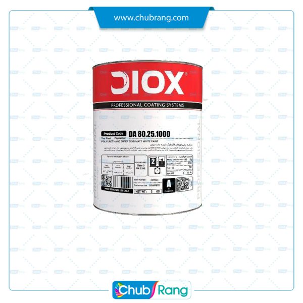 رنگ سفيد نيمه مات پلي‌يورتان اكريليك ديوكس آنتي يوي DA80.25 گالن - تصویر 1