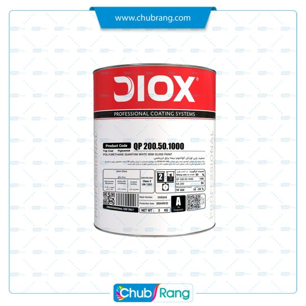 رنگ سفيد نيمه براق پلي‌يورتان كوانتوم ديوكس QP200.50 گالن - تصویر 1