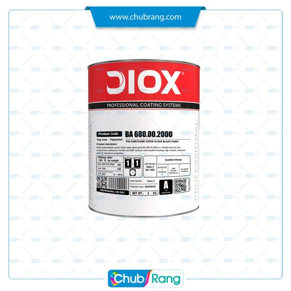 رنگ مشكي سوپر براق پلي‌يورتان اكريليك ديوكس BA680.00 گالن - تصویر 1